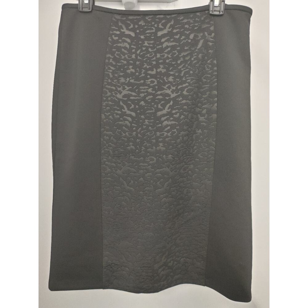 Calvin Klein Pencil Skirt Textured Black Sz 6 Fully Lined